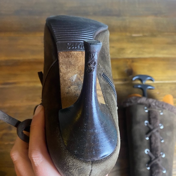 Joan and David Suede Mid-Calf Boots - Picture 6 of 7